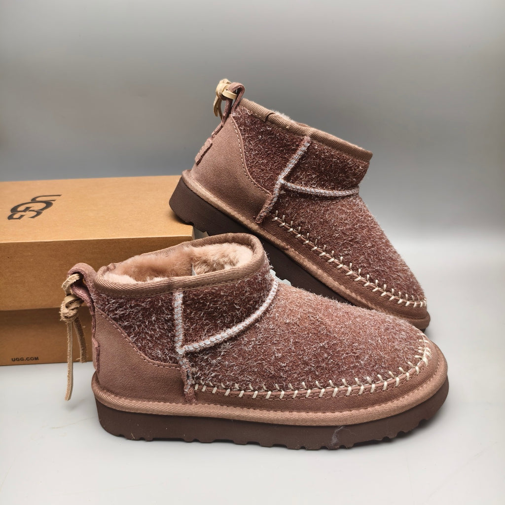 1538 Suede-Style Shoes with Back Strap – Brown