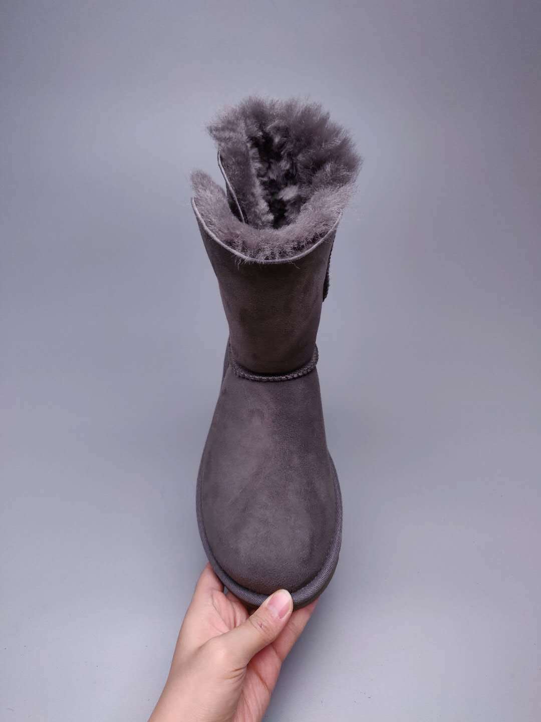 2480 Side-Zip Mid-Calf Boots – Gray