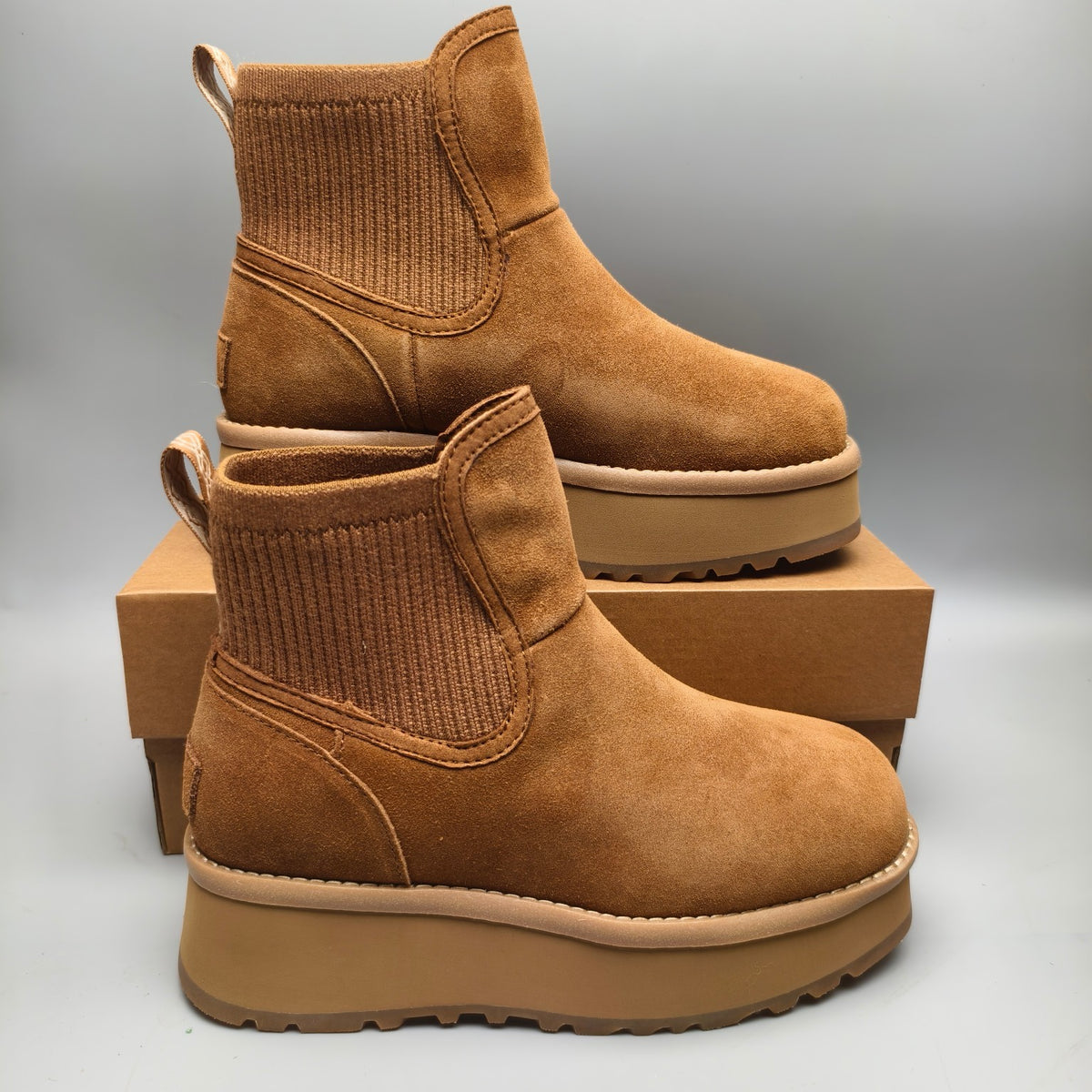 3258 5 cm Platform Casual Fashion Shoes – Chestnut