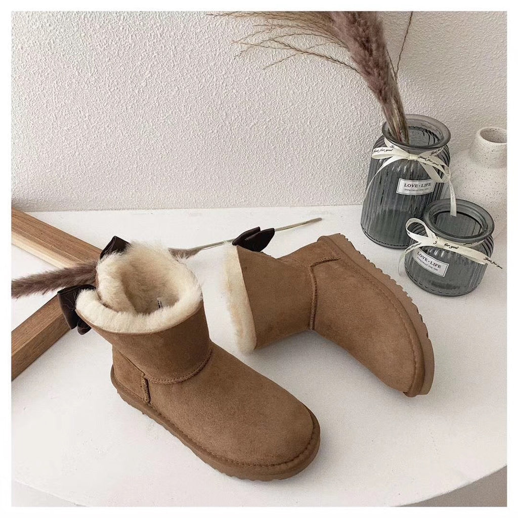 3130 Bow-Detail Ankle Boots – Chestnut
