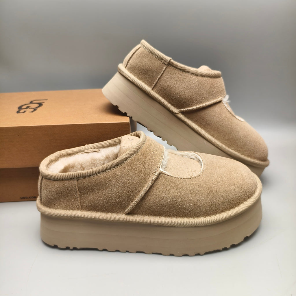 7612 Platform Mary Jane Fashion Shoes – Sand