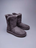 2480 Side-Zip Mid-Calf Boots – Gray