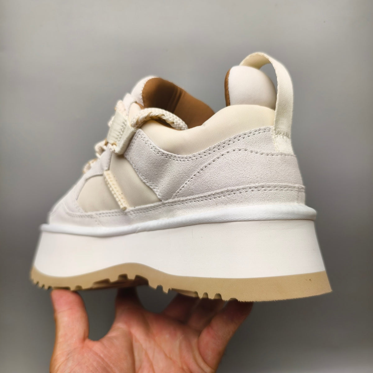 1541 Chunky Platform Lace-Up Sneakers – White