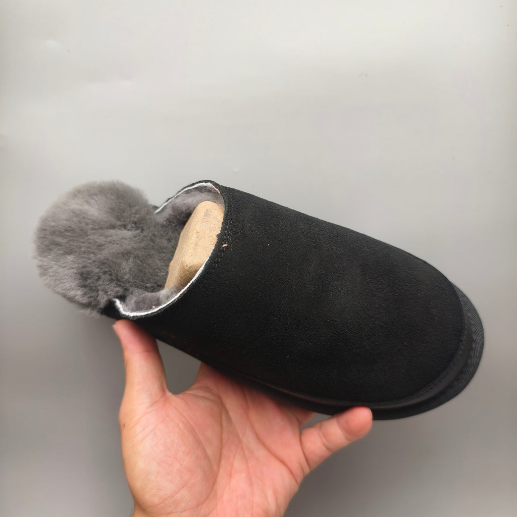 4585 Men's Ultra-Light Fluffy Casual Slippers – Black