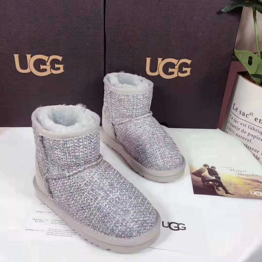5854 Kids' Chic Winter Boots – Gray
