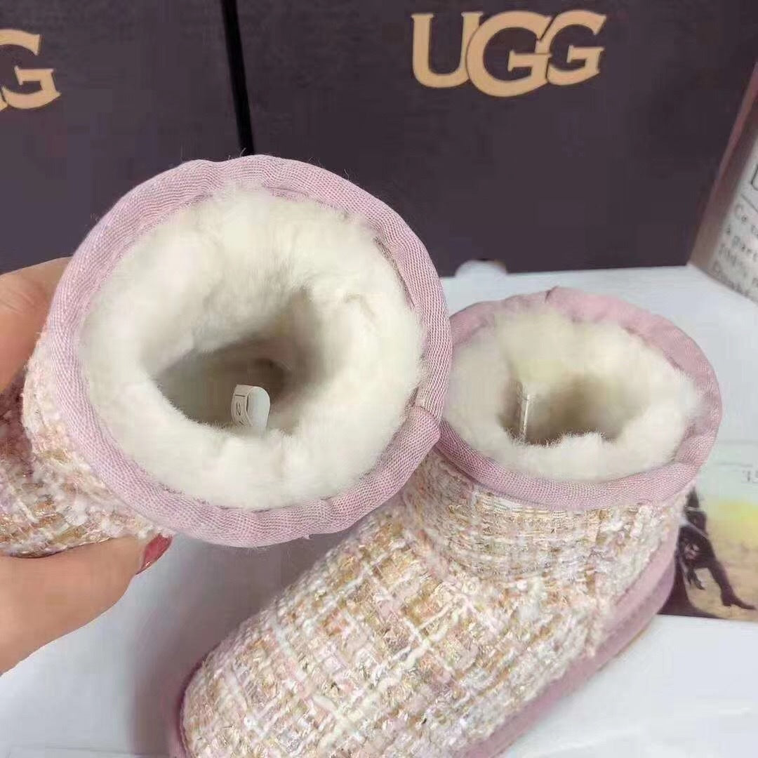 5854 Kids' Chic Winter Boots – Pink