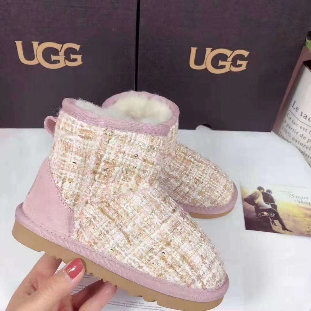 5854 Kids' Chic Winter Boots – Pink