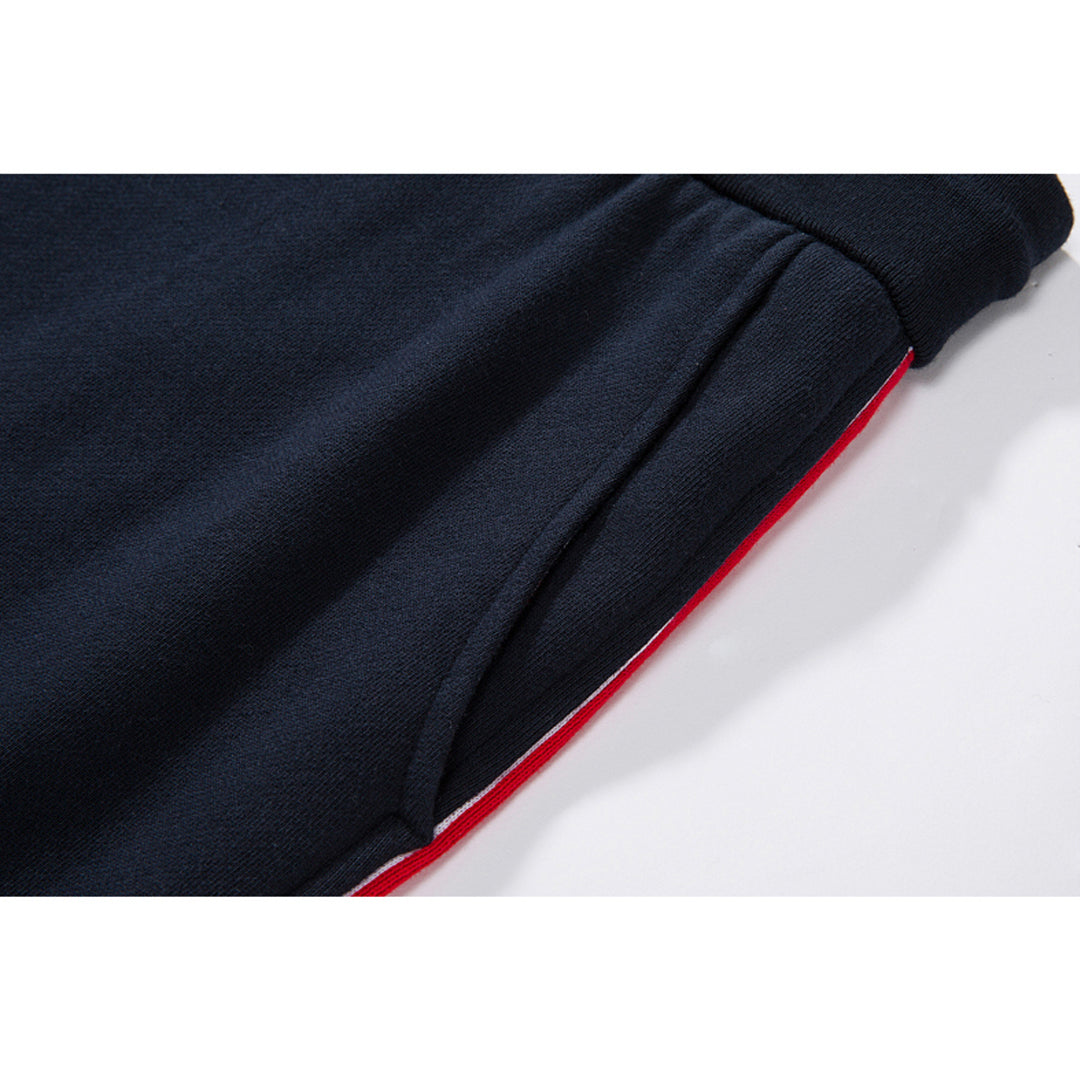 Thom Browne Style Unisex Casual Sweatpants with Signature Four-Bar Detail