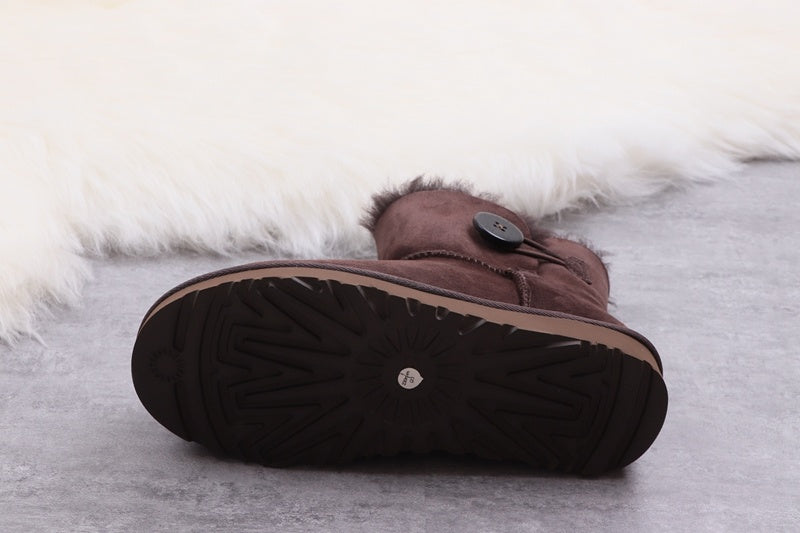 6422 W Mini Bailey Button II Boots – Coffee Brown