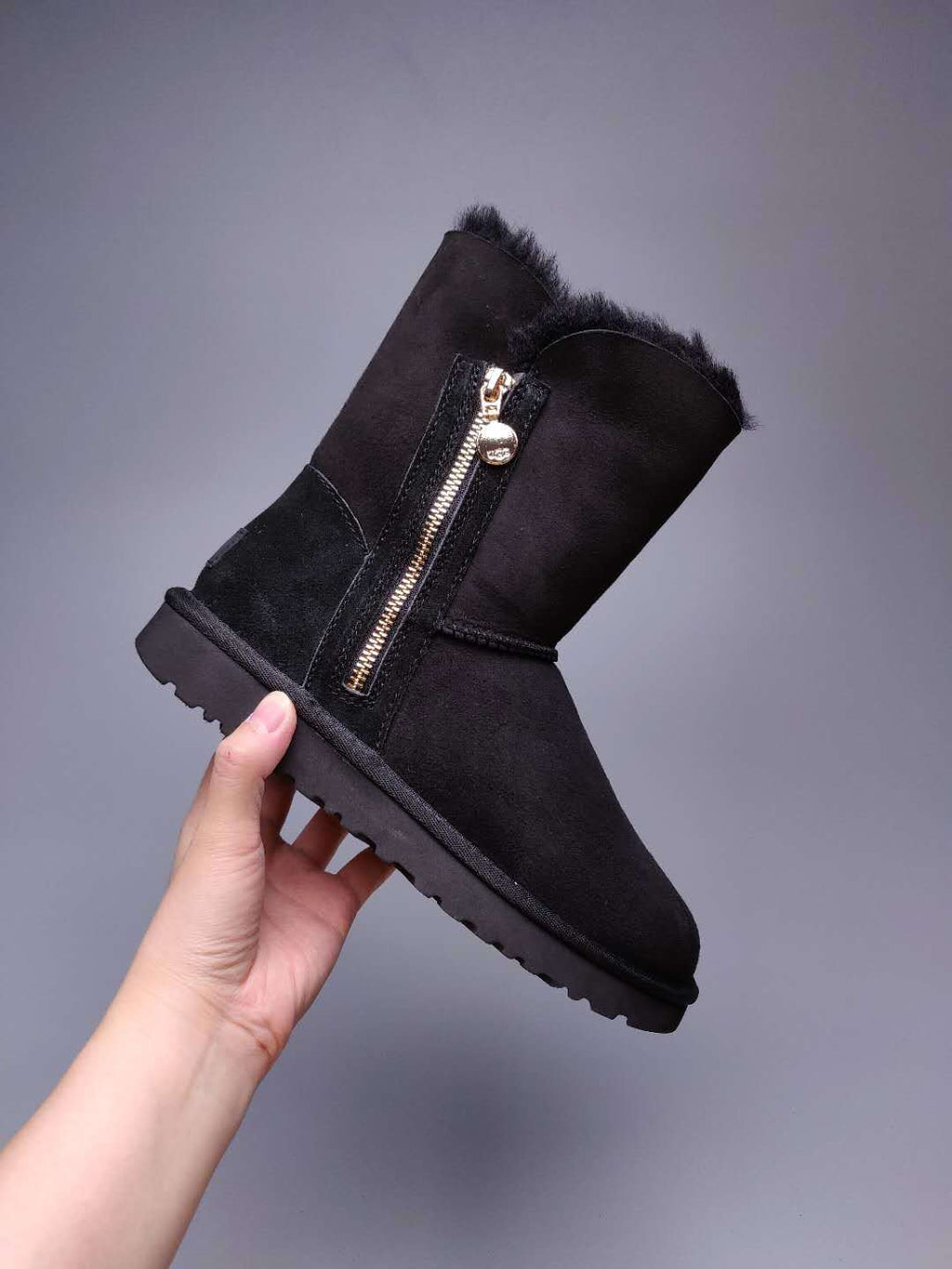 2480 Side-Zip Mid-Calf Boots – Black