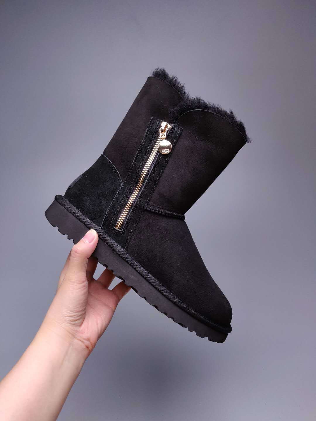 2480 Side-Zip Mid-Calf Boots – Black