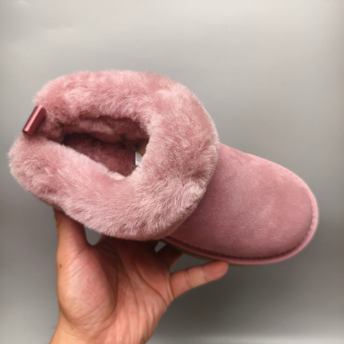 1393 Suede-Style Platform Slip-On Shoes – Pink