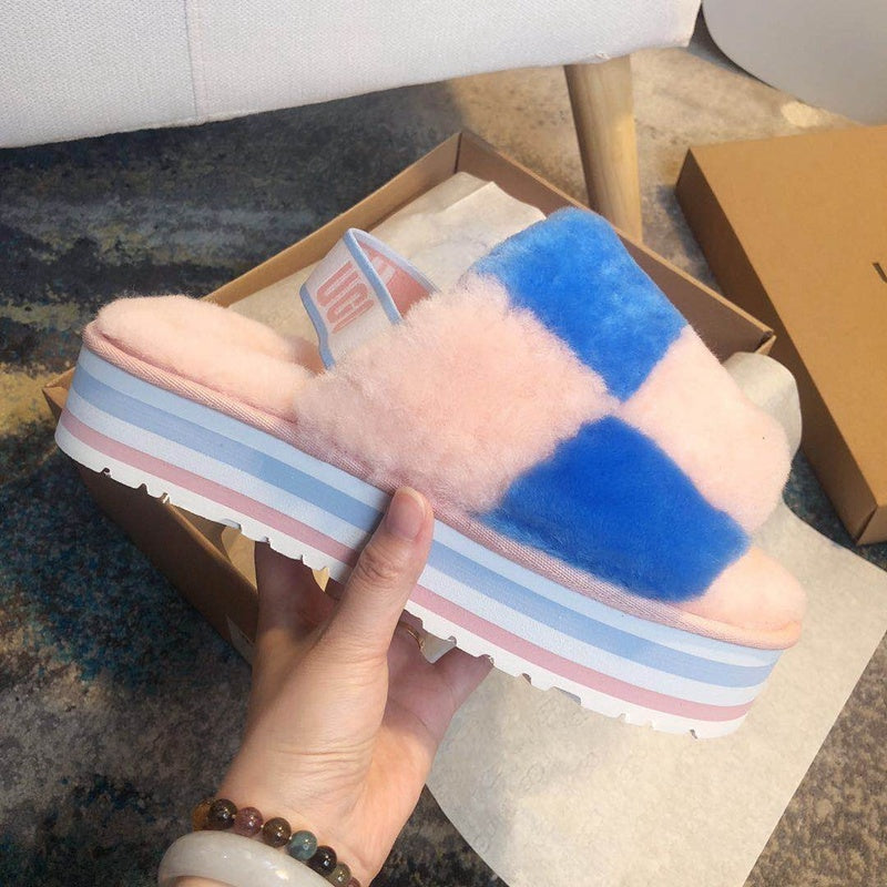 3490 Platform Sandals – Pink Colorblock