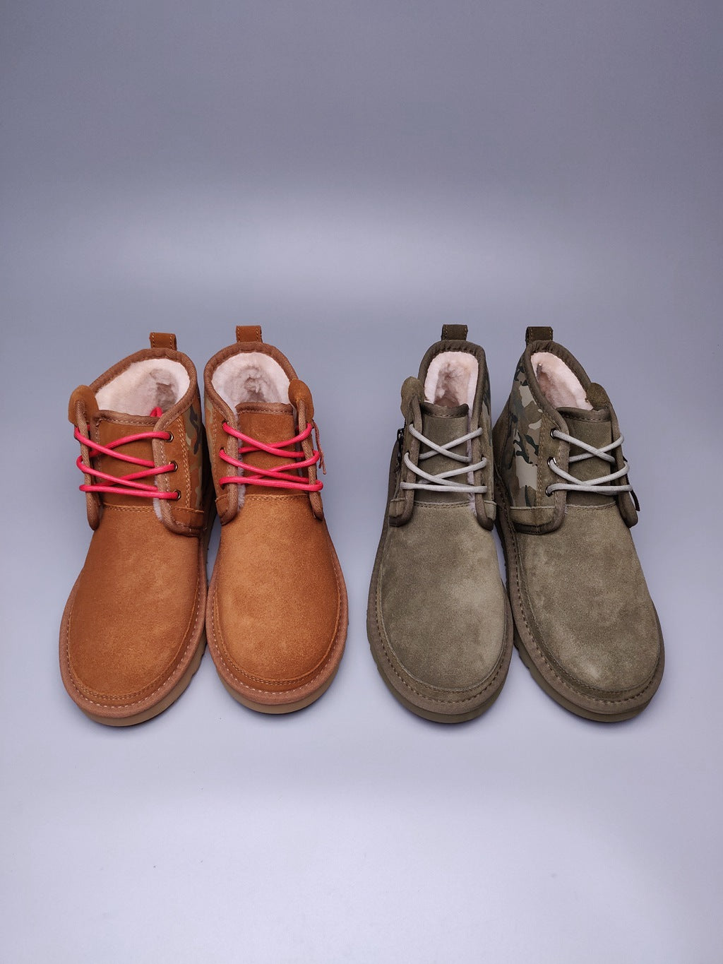 4193 Men's Colorblock Camo Shoes – Army Green