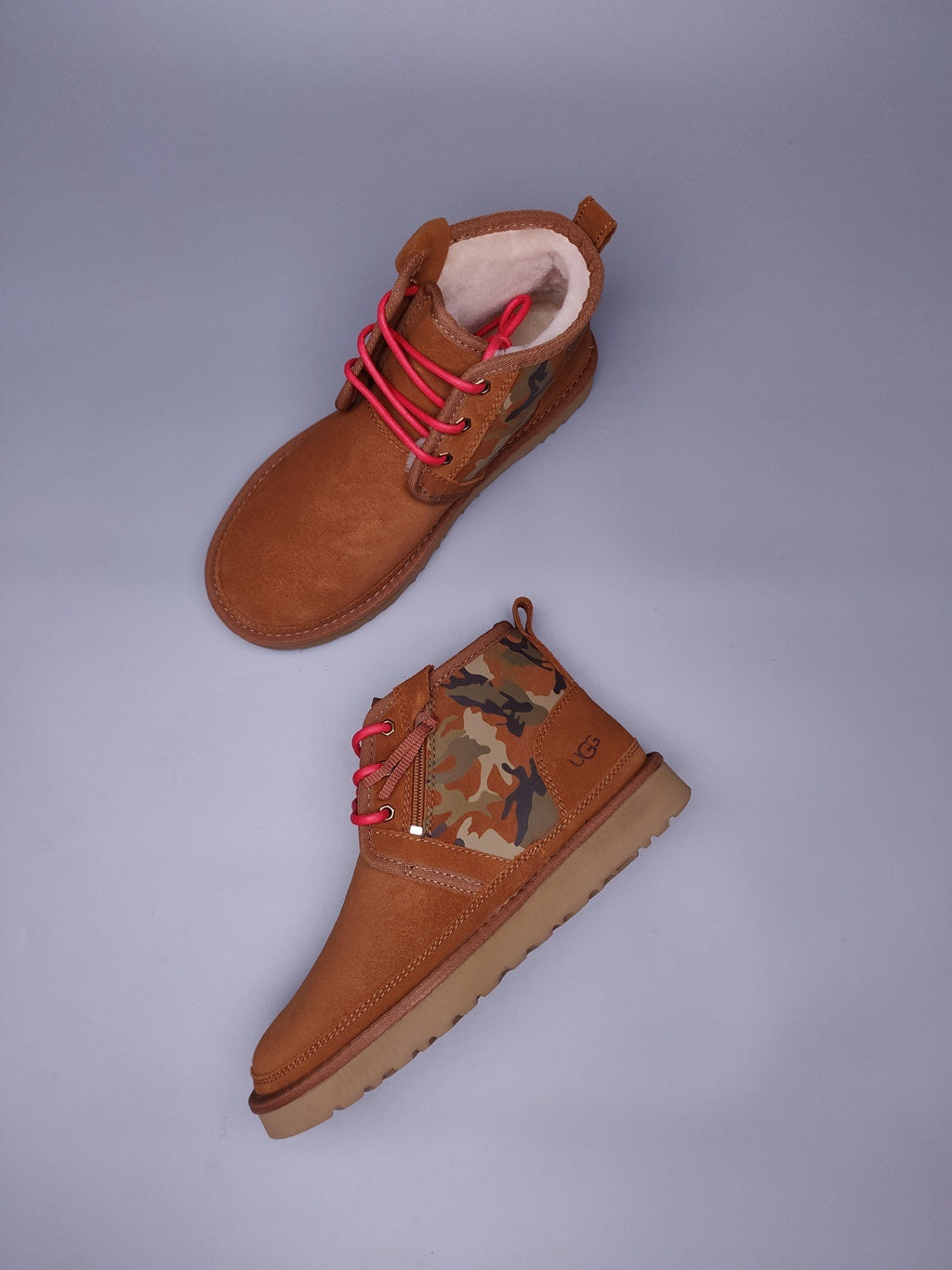 4193 Men's Colorblock Camo Shoes – Chestnut