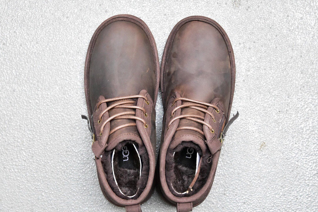 3883 Men's Crazy Horse Leather Zip-Up Shoes