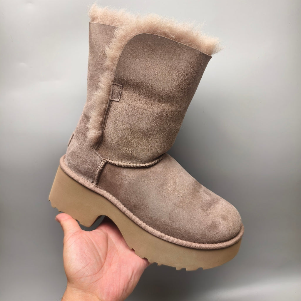 1533 Women's Platform Wedge Mid-Calf Boots – Walnut