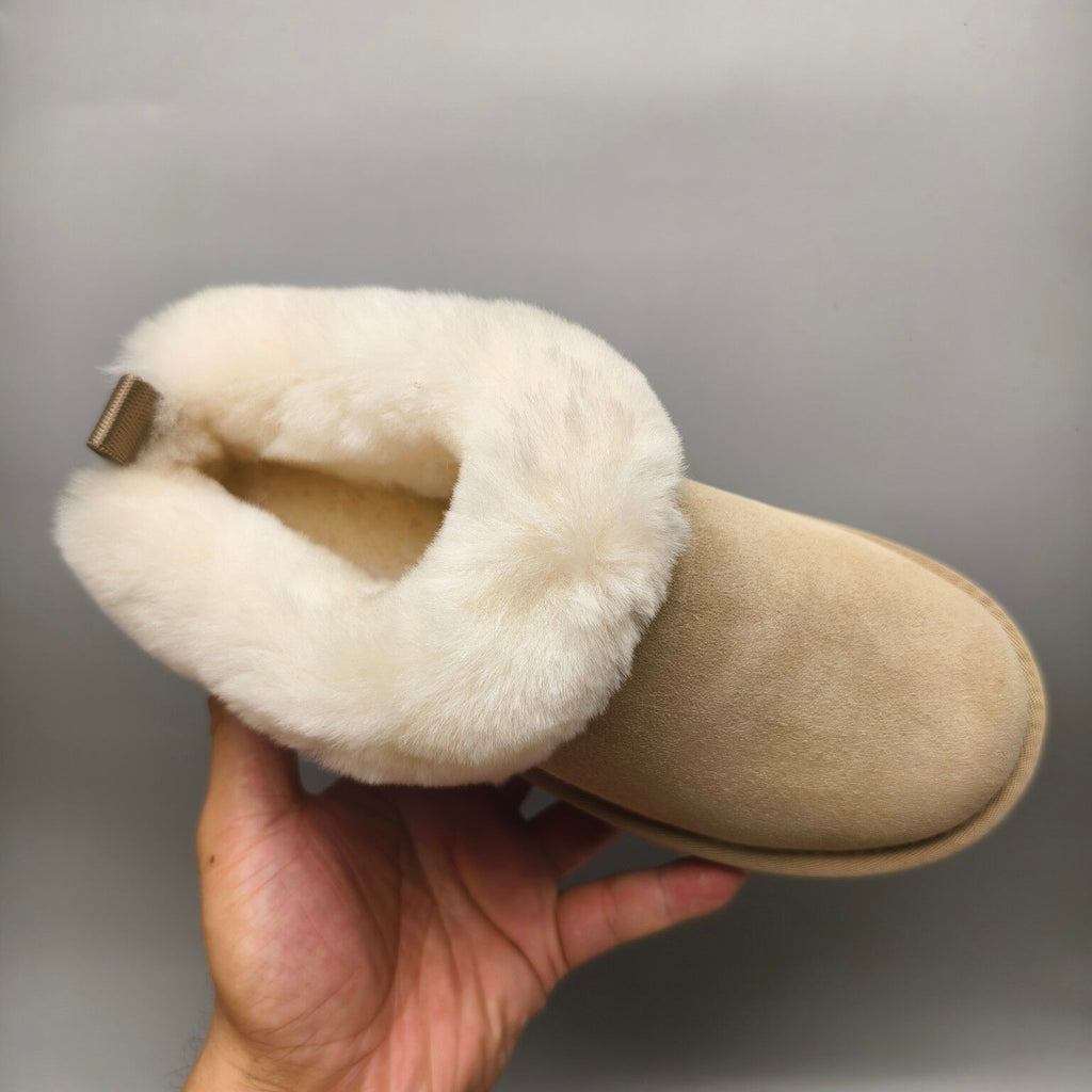 1393 Suede-Style Platform Slip-On Shoes – Sand