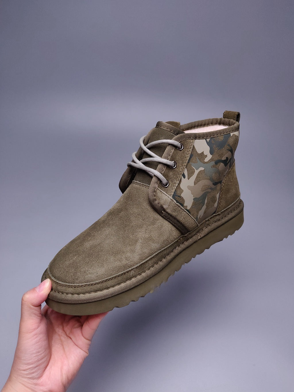 4193 Men's Colorblock Camo Shoes – Army Green