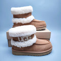 5410 Curly-Texture Large-Logo Mid-Top Boots – Chestnut