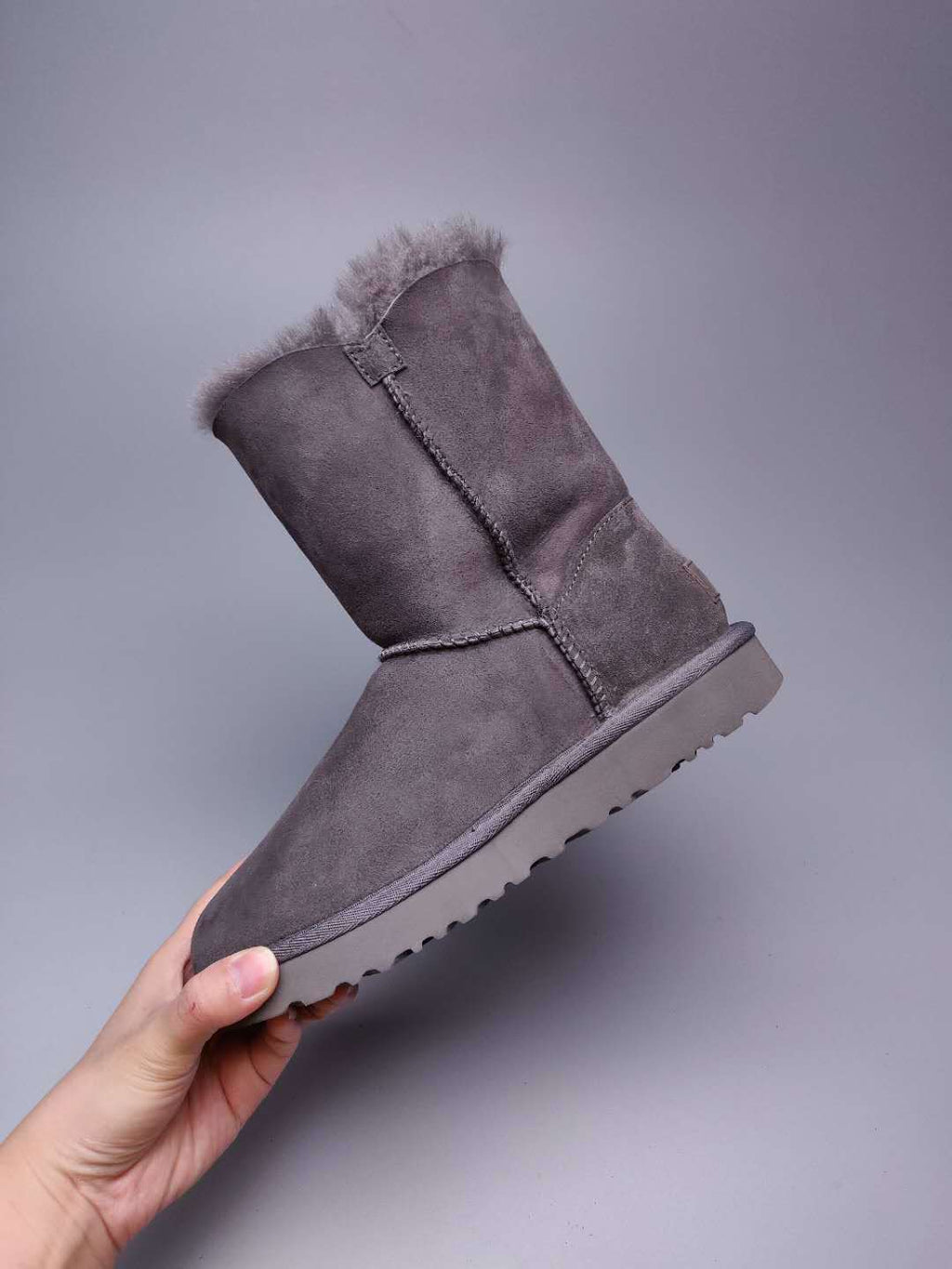 2480 Side-Zip Mid-Calf Boots – Gray