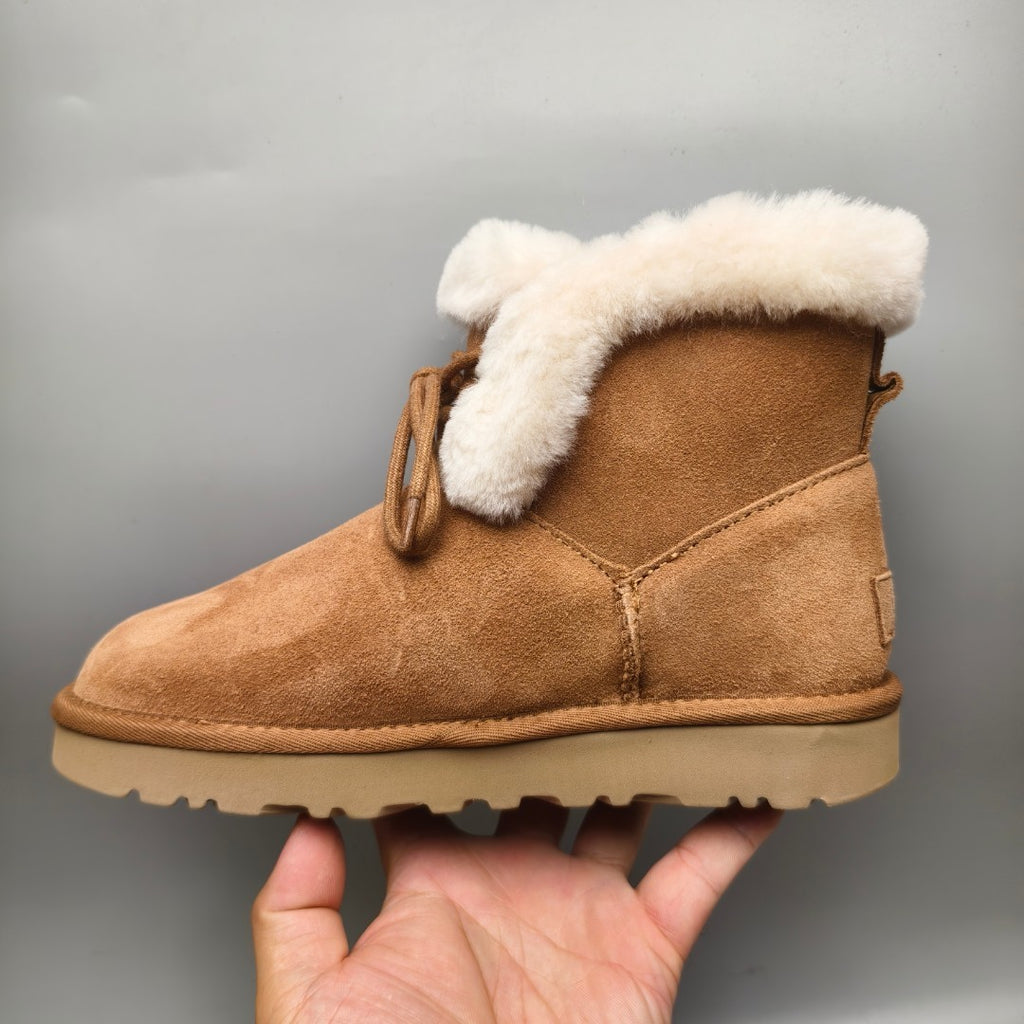 4576 Lace-Up Mid-Calf Casual Boots – Chestnut