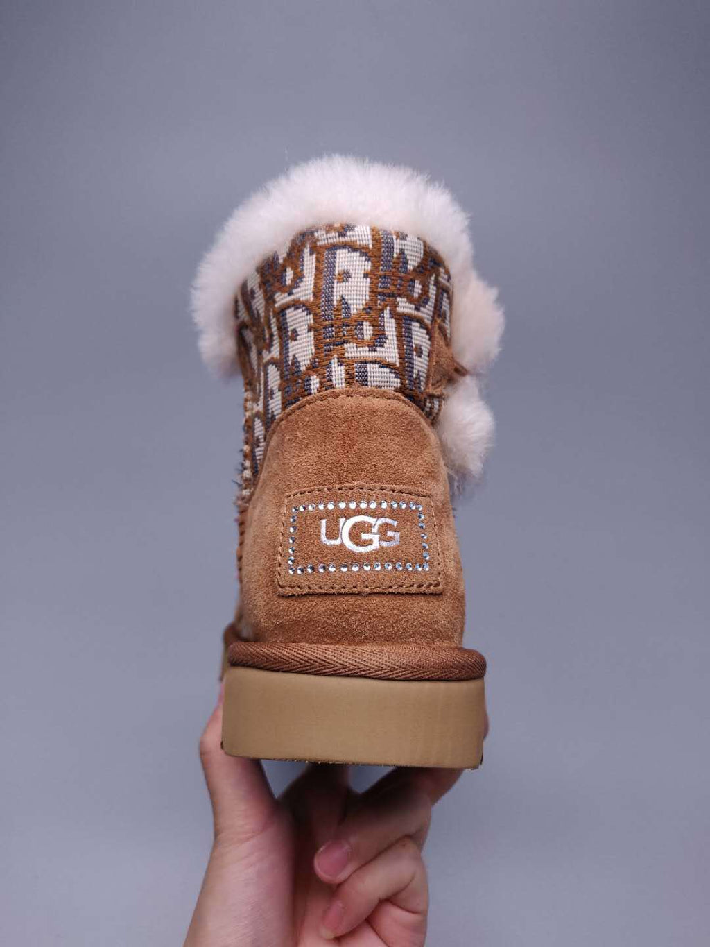 6554 Fabric-Texture Shoes – Chestnut