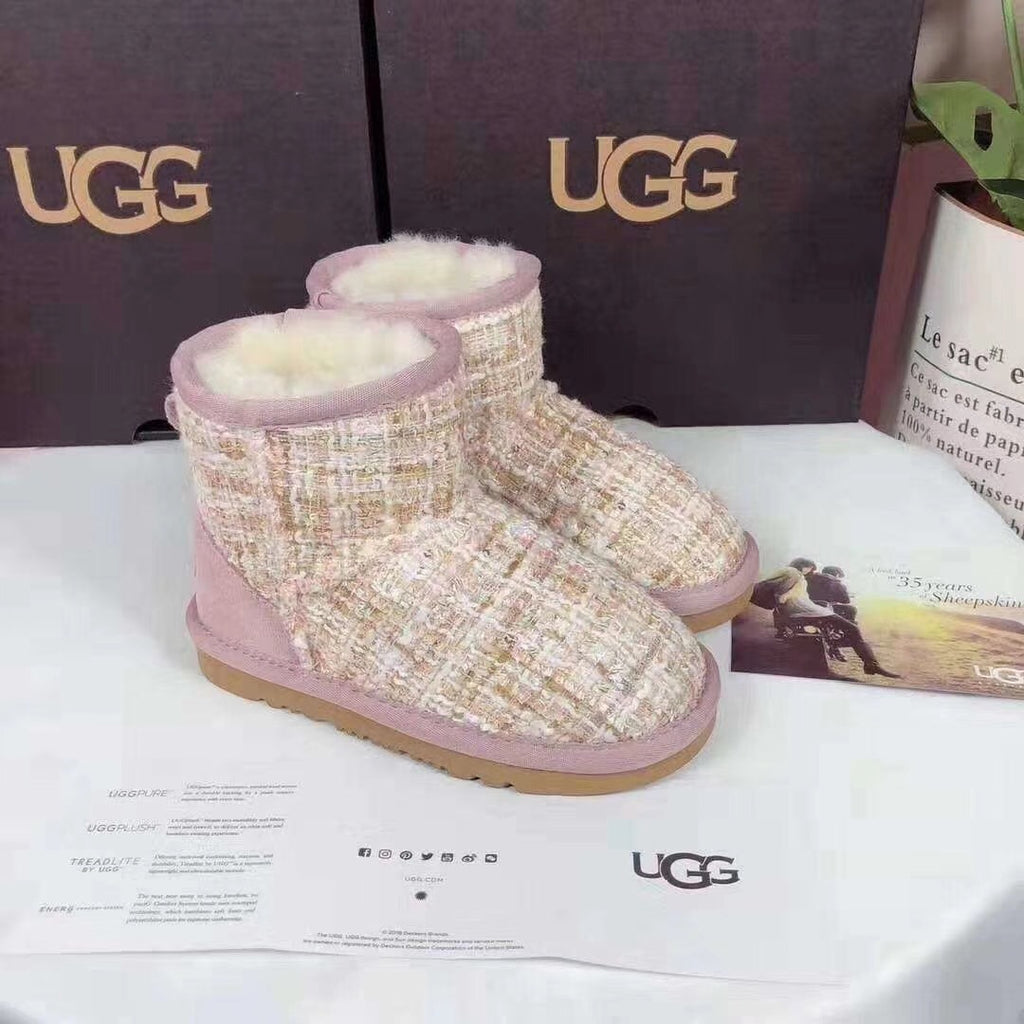 5854 Kids' Chic Winter Boots – Pink