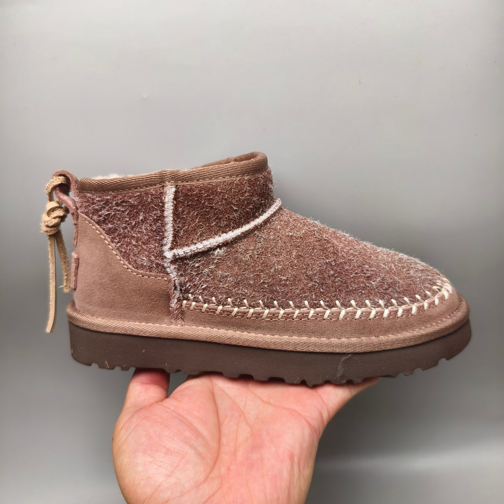 1538 Suede-Style Shoes with Back Strap – Brown