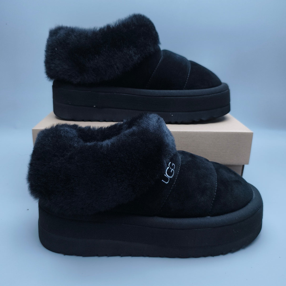 6390 Platform Slip-On Casual Shoes – Black