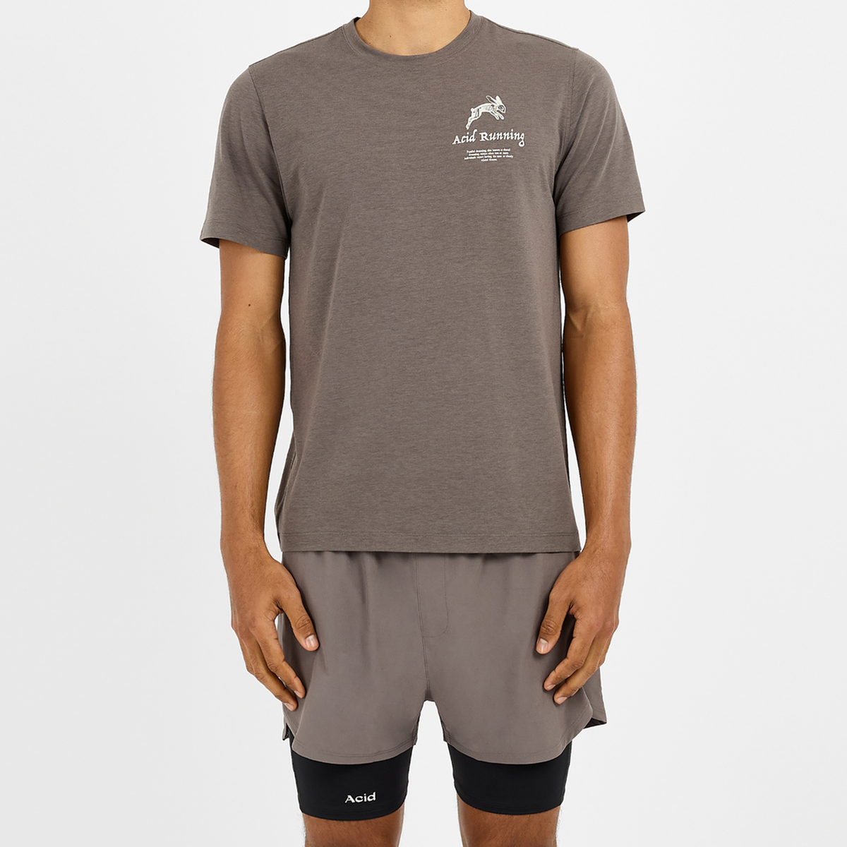 Acid Running A Runner's Dream T-Shirt: Shadow Taupe