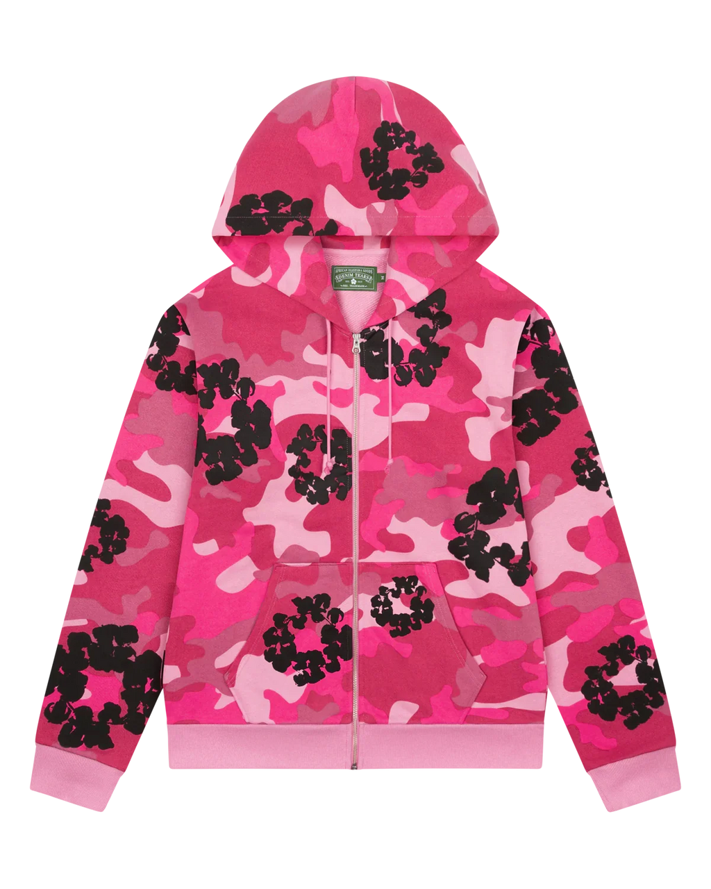Denim Tears The Cotton Wreath Zip Sweatshirt Pink Camo