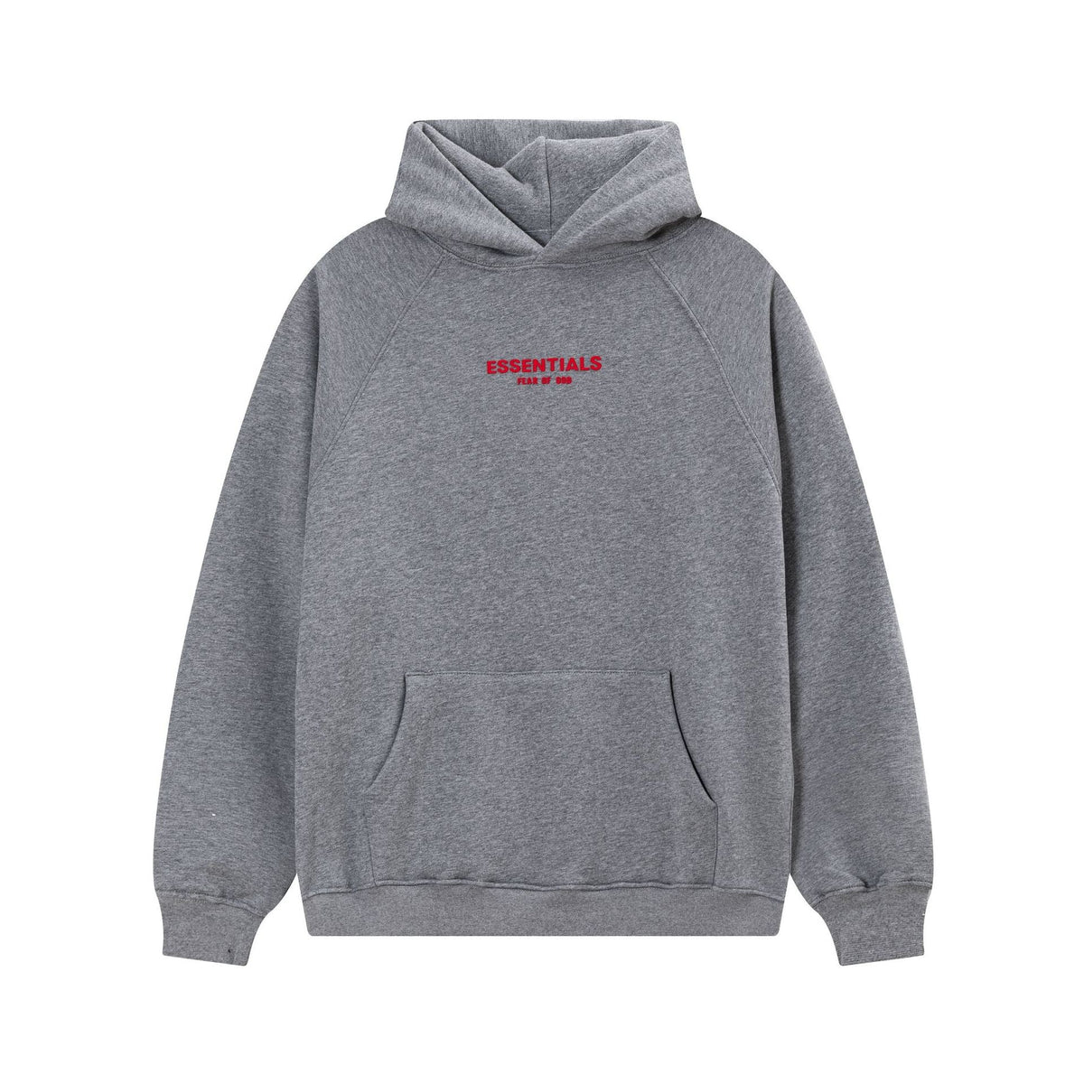 Fear of God Essentials Red Rubber Letter Pullover Hoodie Unisex