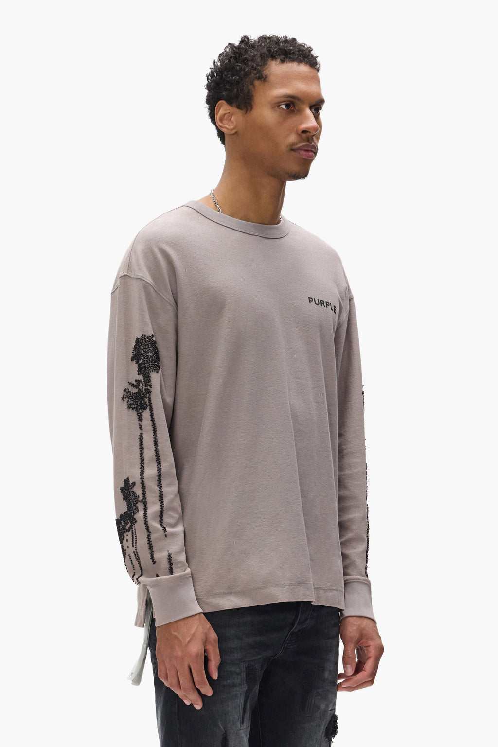 Beaded Palms Long Sleeve