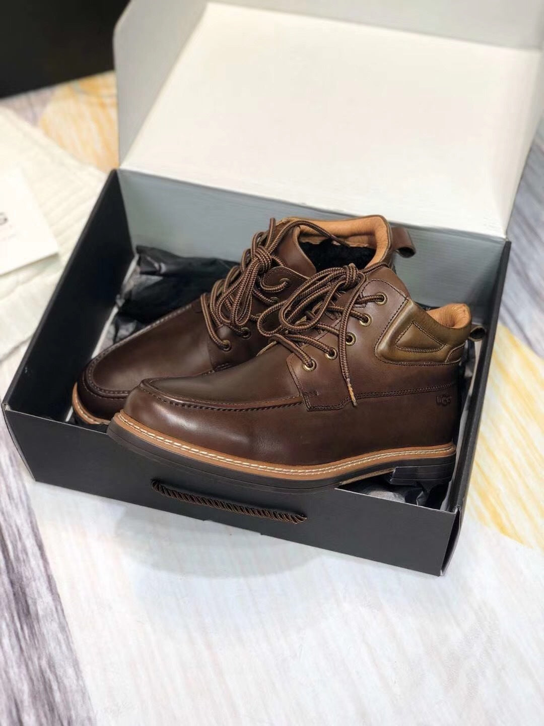 0726-1 Upgraded Series Leather Shoes – Chocolate Brown