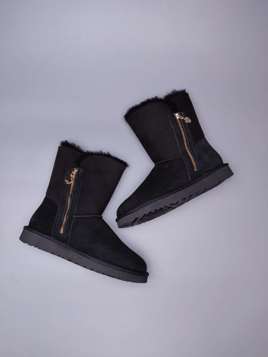 2480 Side-Zip Mid-Calf Boots – Black