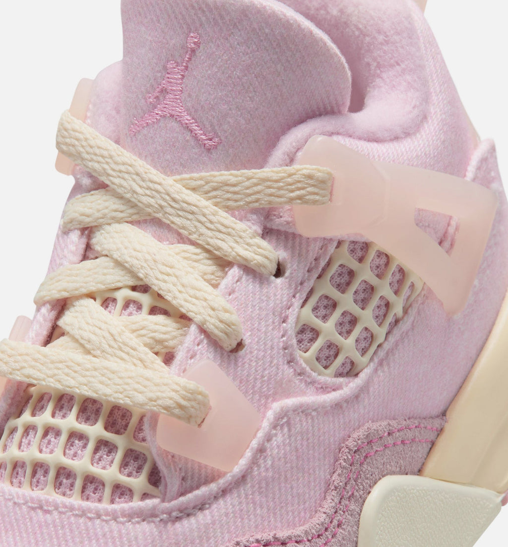 Air Jordan 4 Retro Pink Pearl & Iced Carmine – Infant & Toddler Lifestyle Shoe | Iced Carmine/Coconut Milk/Anthracite/Muslin/Pinksicle