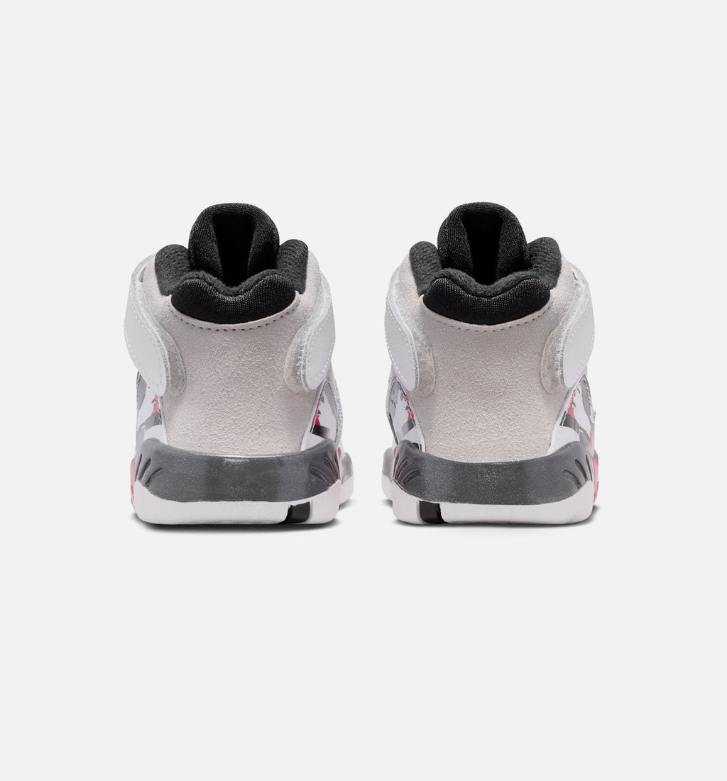Air Jordan 8 Retro White and True Red Infant & Toddler Lifestyle Shoes - White / Black / True Red