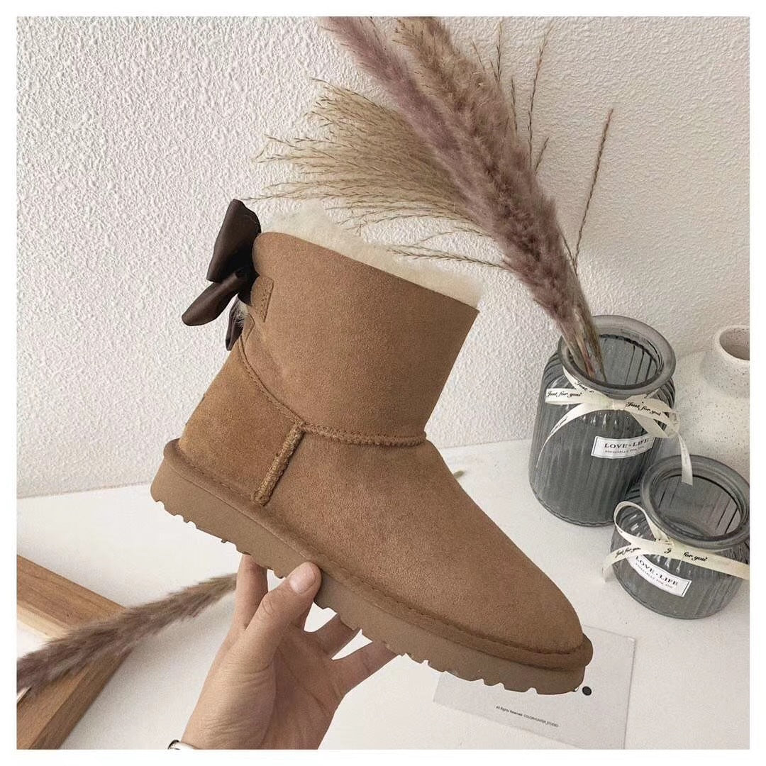 3130 Bow-Detail Ankle Boots – Chestnut