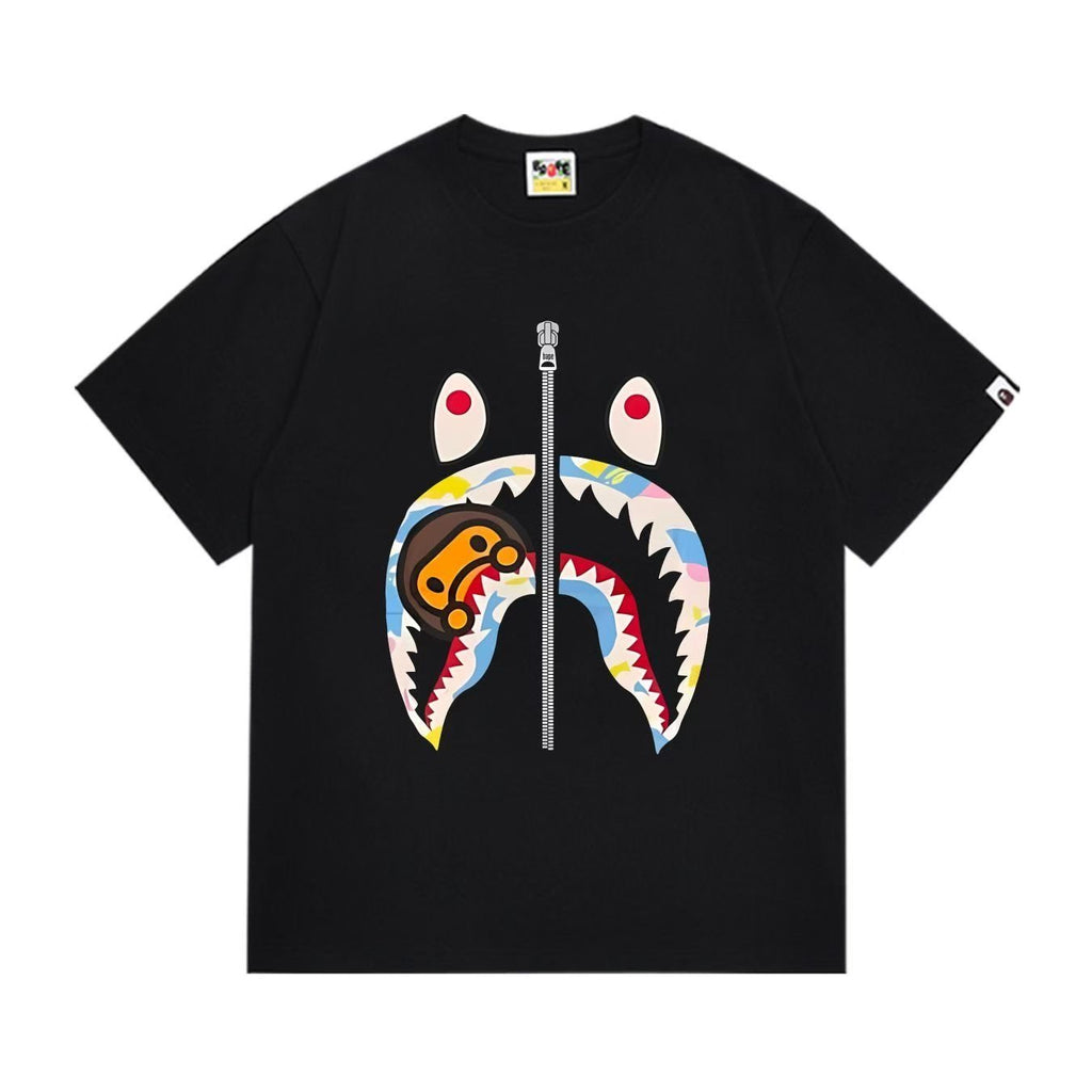 BAPE Shark Zipper Graphic T-Shirt
