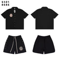 SAINT Vanity Patch Short-Sleeve Shirt & Snap-Side Shorts Set