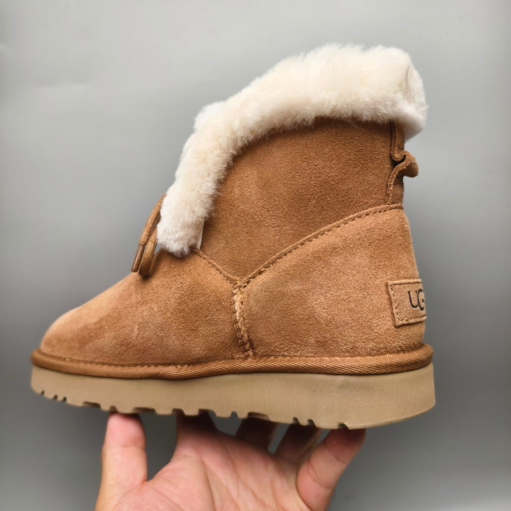 4576 Lace-Up Mid-Calf Casual Boots – Chestnut