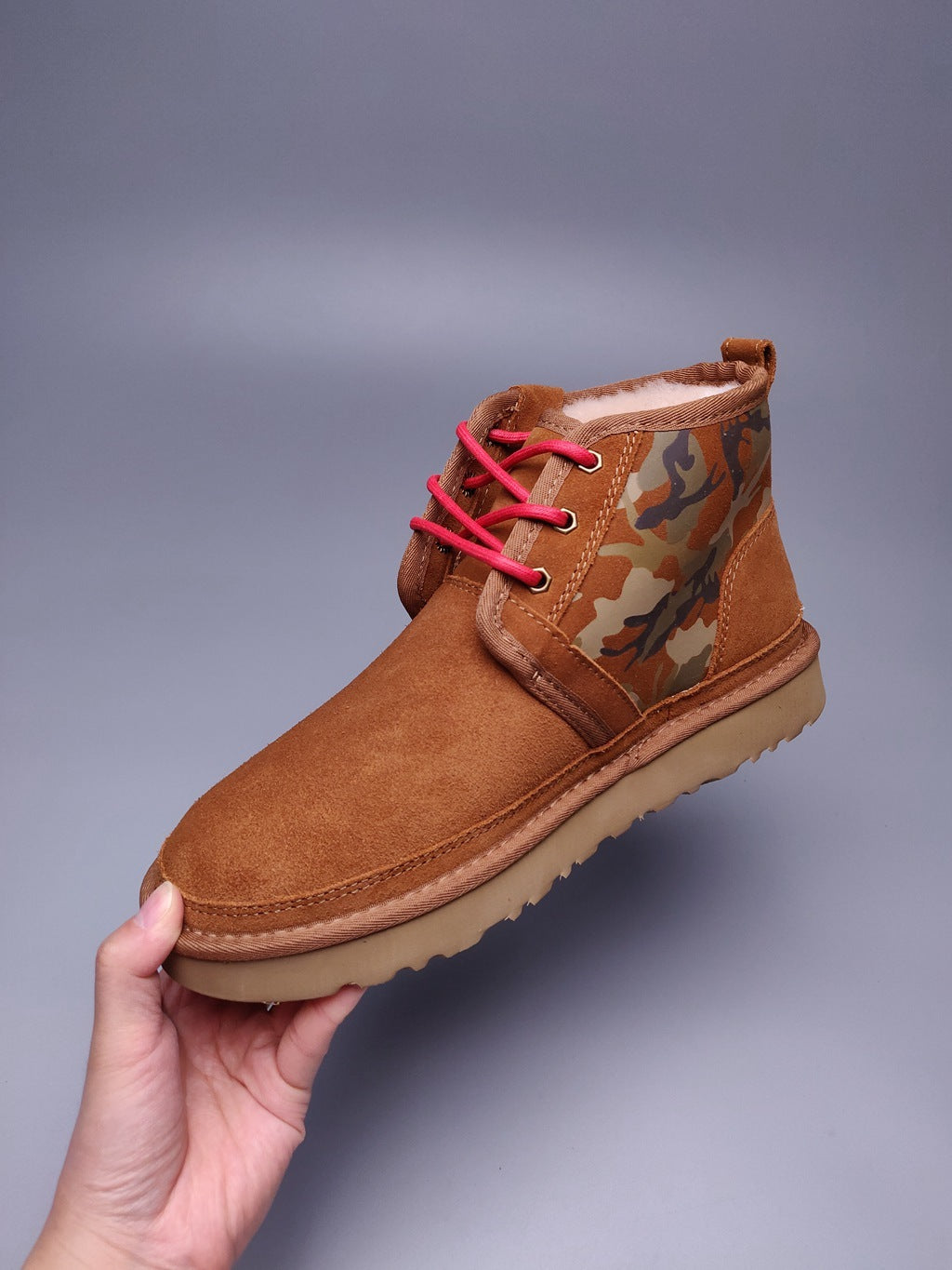 4193 Men's Colorblock Camo Shoes – Chestnut