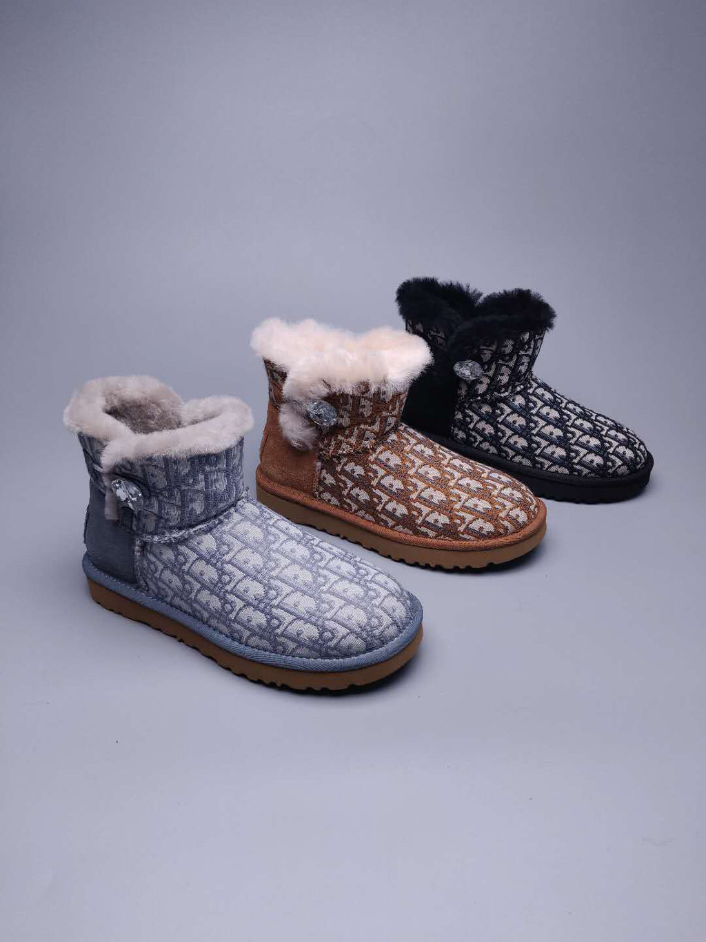 6554 Fabric-Texture Shoes – Chestnut