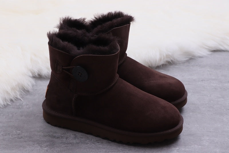 6422 W Mini Bailey Button II Boots – Coffee Brown