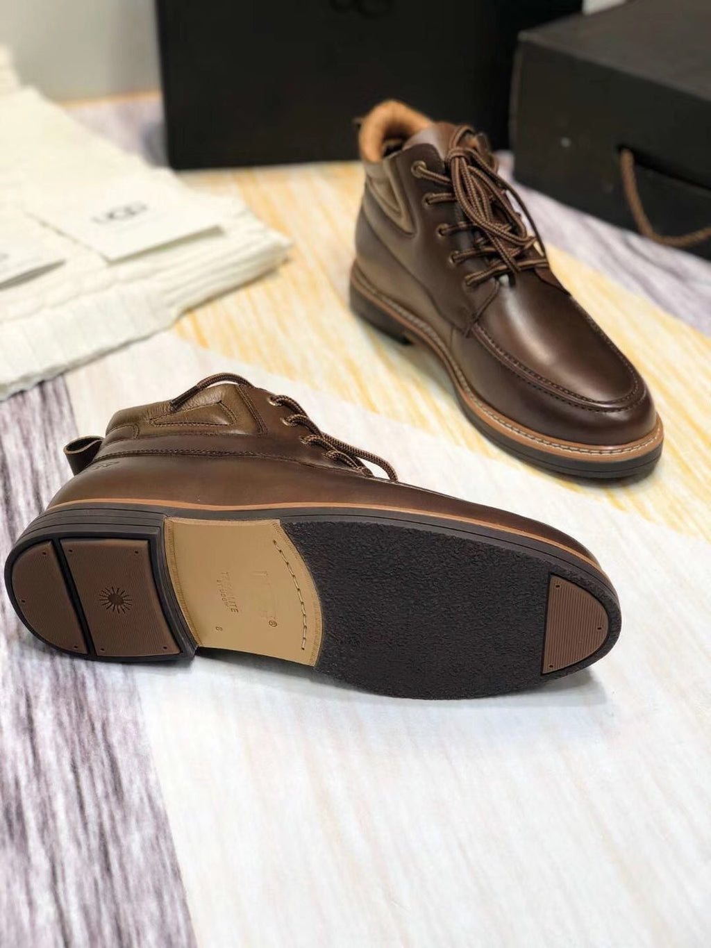 0726-1 Upgraded Series Leather Shoes – Chocolate Brown