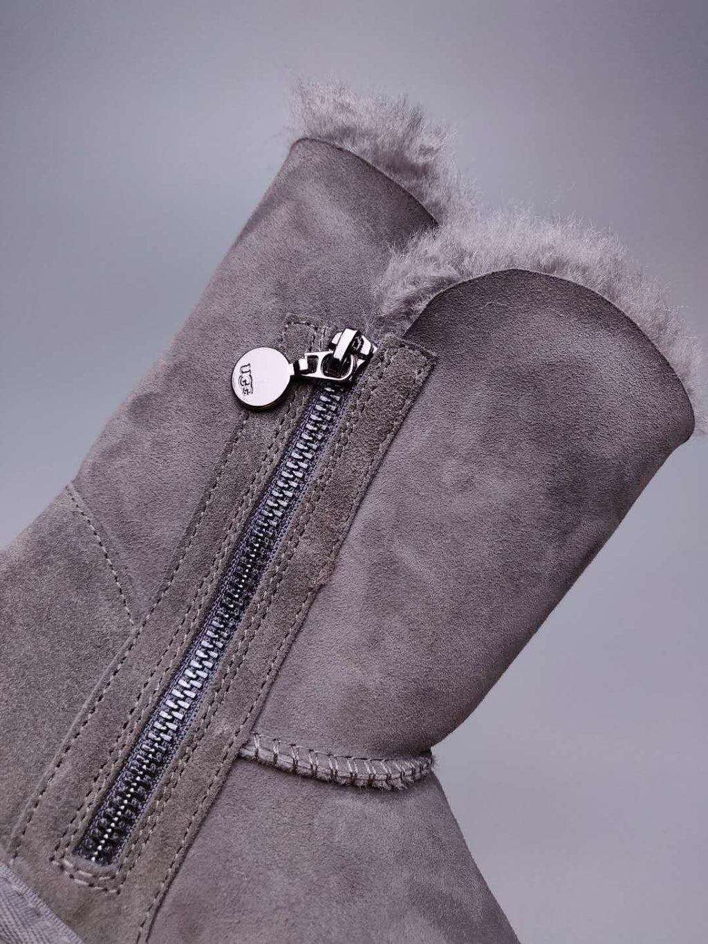 2480 Side-Zip Mid-Calf Boots – Gray