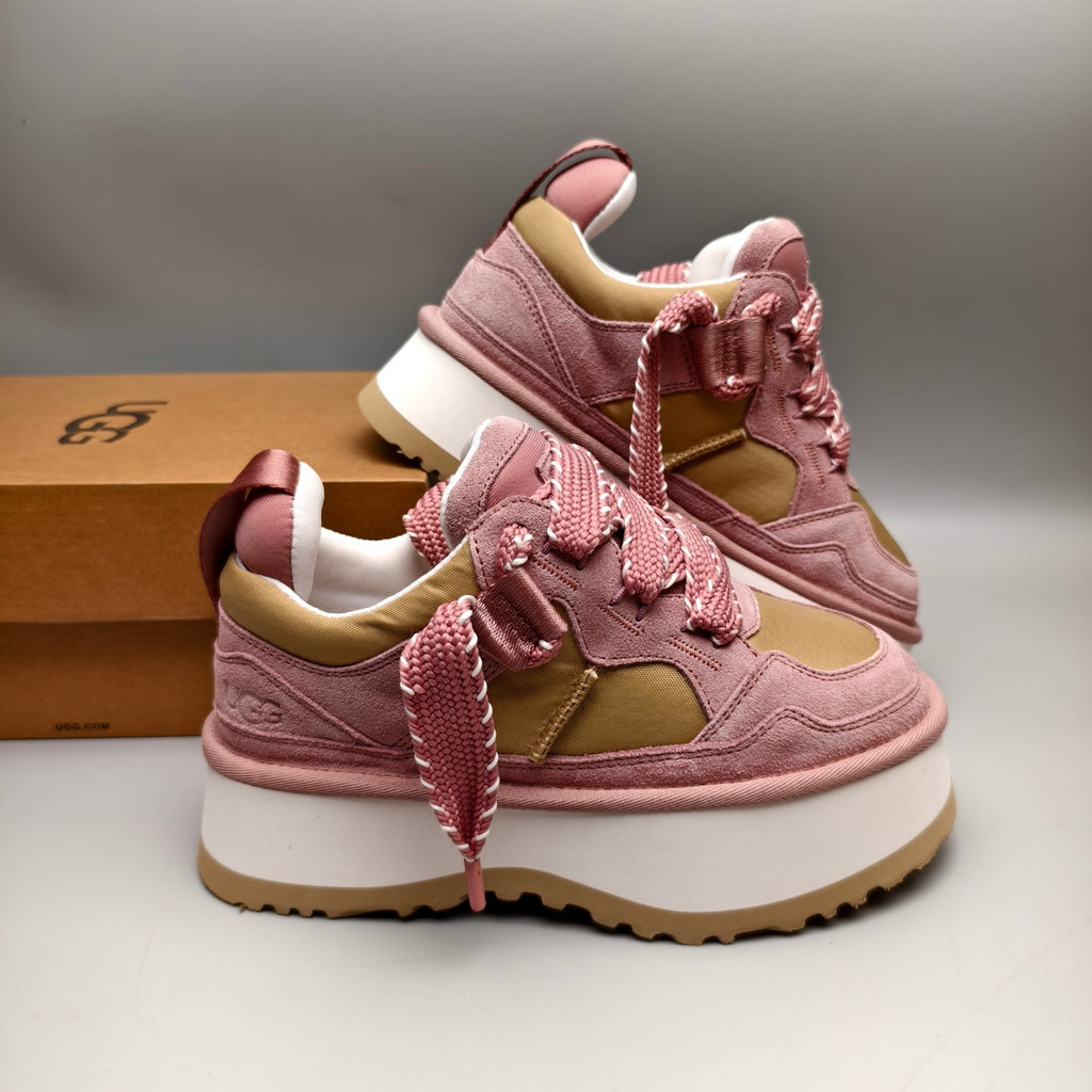1541 Chunky Platform Lace-Up Sneakers – Pink
