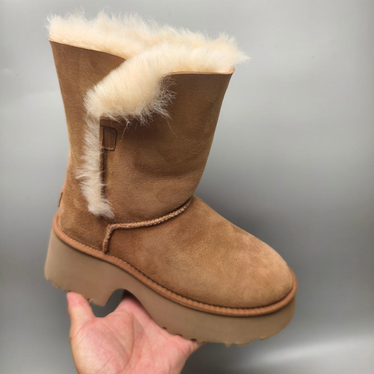 1533 Women's Platform Wedge Mid-Calf Boots – Chestnut