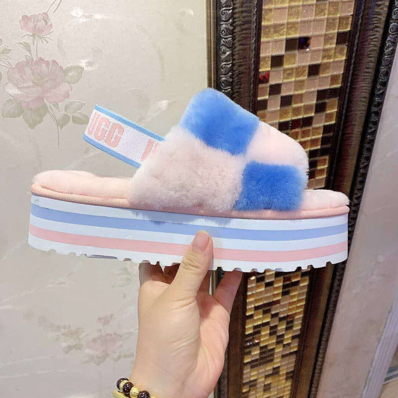 3490 Platform Sandals – Pink Colorblock